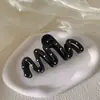 Pinza para el pelo de verano estilo ins con bloques de color para mujer, pasador lindo de lunares japoneses para niña, pinza de tiburón grande para recogidos.
