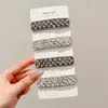 Pasador de Cristal Coreano para Mujer 2025 Nuevo Estilo Clip Lateral de Flequillo de Gama Alta Pinza Bb para el Pelo del Frente Accesorio para el Cabello