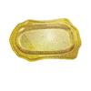 Plato de sashimi de estilo europeo acrílico dorado rectangular de plástico grueso para cochinillo asado, plato de fruta, plato plano