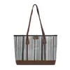 2026 Verano Casual Arcoíris Tejido Nueva Moda Personalizado Bloque de Color Casual Gran Capacidad Bolso de Hombro Debajo del Brazo