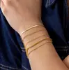 Nuevo Pulsera de Oro de 14K Estilo Ins de Amazon Pulsera de Zirconia Cadena de Perlas Millet Pulsera de Tres Piezas Tendencia Elegante
