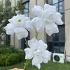 Rosa norueguesa artificial de 3 cabeças, flores artificiais para decoração de casamento e casa, atacado