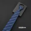 Corbata Formal para Hombre Estilo Cremallera Perezosa Negra Tendencia Versión Coreana Color Sólido Negocios Fácil de Tirar Sin Corbata Hombre de una Pieza