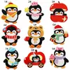Patch de Bordado de Pinguim Fofo Desenho Animado Presente de Festa de Natal Patch de Decoração para Roupas Malas Etiqueta de Bordado para Computador