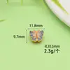 Venta Directa de Fábrica de Accesorios para Pulseras de Mariposa Esmaltadas Chapadas en Oro que Conservan el Color, Espaciadores de Cuentas para DIY y Accesorios al por Mayor