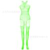 Lencería Sexy Tentación Sexy Cuello Colgante Hueco Entrepierna Abierta Transparente Una Pieza Malla Red Agujero Una Pieza Medias de Red w436