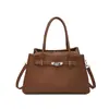 Nova bolsa de mão de comércio exterior, com padrão de lichia, bolsa de ombro de grande capacidade, transfronteiriça, de alta qualidade, bolsa transversal estilosa para o dia a dia, bolsa feminina feita sob medida