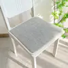 Almofada de assento para cadeira de algodão e linho almofada de assento almofada para cadeira de jantar respirável antiderrapante fina universal para todas as estações almofada para banco quadrado trapezoidal banco