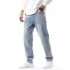 AliExpress Moda Masculina Verano 2026 Pantalones de Mezclilla Azules Estilo Europeo y Americano para Viajar Versátiles Elegantes Casuales En Stock Modernos