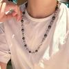 Accesorios de Collar de Perlas Tahitianas Multicolor de Múltiples Hilos para Mujer, Cadena Larga de Perlas para Suéter, Joyería de Cuello de Lujo Ligero de Gama Alta