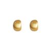 ¡Textura cepillada! Pendientes de Botón de Plata de Alta Gama, Pendientes de Moda Sencillos Chapados en Oro de 14K, Elegantes Accesorios para Orejas, Venta al por Mayor