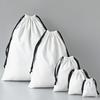 Bolsa de Pano de Algodão, Pequena Bolsa de Pano, Bolsa de Linho, Saco de Poeira Pequeno para Presente, Bolsa de Lona com Cordão de Tecido, Bolsa de Armazenamento de Cordão para Casa
