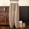 100% cabra cashmere calças masculinas outono e inverno malha grossa calça de moletom solta calças esportivas calças harém exterior usar calças skinny homens
