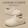 Pantuflas de algodón transfronterizas, pantuflas cálidas de felpa para interior de mujer en invierno, antideslizantes, aptas para usar en exteriores, con forro de felpa añadido y diseño engrosado