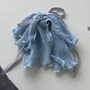 Pinza para Coleta Alta de Malla Plisada Oversize de Doble Capa para Mujer Elegante Sentido de Alta Gama Mechón de Cabello Pinza para el Cabello de Alta Elasticidad Accesorios para el Cabello