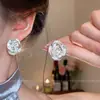 Brincos de Camélia Suaves Estilo Coreano para Mulheres, Luxo Leve, Brincos Elegantes e de Alta Qualidade, Modernos e Versáteis, Doces Acessórios de Orelha para o Dia a Dia