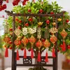 Linterna de Bendiciones del Festival de Primavera de Año Nuevo Adornos Colgantes de Bonsái Adornos Colgantes con Borla Roja Árbol de Nochevieja Planta en Maceta Adornos Colgantes Decorativos Venta al por Mayor