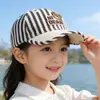 Yiwu Sombreros al por mayor Gorras de béisbol a rayas de moda para niños y niñas Gorras sencillas para el sol para exteriores para bebés y niños pequeños