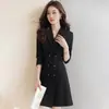 Vestido de Traje Profesional de Moda y Elegante para Mujer, Nuevo Vestido de Largo Medio Ajustado para Otoño e Invierno 2026