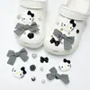 Acessórios de decoração de sapatos DIY para Crocs, fivelas decorativas fofas de pelúcia 3D de desenhos animados, leão e gato do zoológico para a superfície do sapato