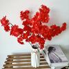 Pequeño mango de flor de cerezo para el hogar, interior, sala de estar, decoración del suelo, ventana, flor falsa, dormitorio, mesita de noche, pequeña decoración, flor artificial