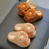 Pantuflas de algodón para niños de invierno, cálidas y forradas de felpa, unisex, antideslizantes, diseño lindo de dona, adecuadas para bebés y niños pequeños