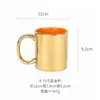 Caneca de alta qualidade banhada a ouro, caneca com tampa, caneca de cerâmica, xícara de cerâmica, acabamento fosco, cerâmica de Chaozhou