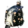 Proteção Contra Frio de Inverno Scooter Elétrica Capa Grossa Aveludada para Carro a Bateria À Prova de Vento Impermeável Quente Universal Coberta com Película Ampliada