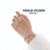 Pulsera estilo coreano ins diseño de moda azul claro para mujer textura epoxi irregular nicho accesorios de alto sentido pulsera