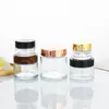 Frasco Dispenser de Vidro Transparente para Creme Frasco Dispenser de Vidro Cosmético Portátil Creme para Olhos Amostra Vazia Dispenser de Vidro
