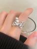 Anillo de Plata de Ley con Perla y Mariposa para Mujer, Moda de Nicho, Anillo Abierto Único, Anillo Minimalista para Dedo Índice, Nuevo Modelo 2024