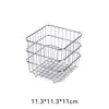 Cesta de almacenamiento de metal calada para uso doméstico, cesta escurridora de frutas y verduras, organizador de bocadillos para sala de estar, caja de almacenamiento organizadora para artículos varios de encimera