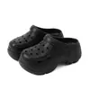 Zapatos ligeros de tacón alto perforados para usar al aire libre, cómodos y lindos, estilo casual de verano popular para mujeres, parejas y enfermeras