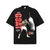 Camiseta Estampada de Manga Curta em Algodão Puro Stevie Wonder Muhammad Ali Boxe Peso Pesado Gola Pequena Fornecimento Exclusivo Transfronteiriço Tendência para Homens e Mulheres