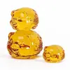 Adornos de Cerdo de Citrino Grandes y Pequeños Regalos del Año del Cerdo Regalos de Cumpleaños Cerdo Dorado Decoración del Hogar Sala de Estar Tallados de Cristal