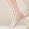 Calcetines de Malla Fina para Mujer de Nuevo Estilo Verano Calcetines de Barco para Mujer No se Caen Calcetines de Algodón de Color Sólido para Mujer Calcetines Invisibles de Silicona para Mujer