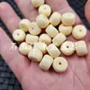 Cera de Abelha Artificial Contas Antigas Bege Passepartout Contas de Balde Retas Pulseira Colar Acessórios Contas Feitas à Mão
