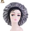 Gorro de dormir grande, elástico, de ala ancha, color perla, redondo, para belleza, cabello, maquillaje