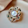 Broche de Mariposa de Cristal Tridimensional de Nuevo Estilo para Transmisión en Vivo, Gama Alta, Lujo Ligero, Moderno, Elegante, Broche de Insecto Único para Mujer