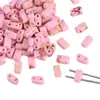 Retangular Duplo Furo Shoushan Pedra Hongdongling Beads DIY Handmade Frisado Pulseira Anel Decoração Acessórios