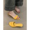 Pantuflas de Punta Abierta con Tacón de Cuña para Mujer, Ropa Exterior de Verano, Zapatos de Tacón Alto, Sandalias Hermosas de Estilo Francés