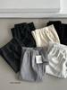 Venta de Liquidación, Sin Devoluciones ni Cambios, Estilo Coreano Minimalista Suave y Grueso Cachemira Sintética Ajustado Cintura Elástica Pierna Recta Pantalones Casuales 250300
