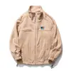 Chaqueta casual, abrigo de lana de cordero estilo japonés, sudadera de forro polar para hombre, chaqueta de forro polar con cuello alto para parejas de otoño e invierno para que los estudiantes la usen en exteriores