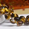 Piedra de Ojo de Tigre Amarilla Natural Irregular Lisa con Cuentas Sueltas Ovaladas Accesorios para Joyería DIY Collar Pulsera con Cuentas