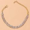 Tobillera de diamantes de imitación de Jane, tobillera simple con cruz de diamantes para el pie, joyería transfronteriza europea y americana, personalidad de moda para mujer
