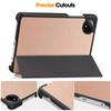 Funda protectora para Redmi Pad SE 8.7 2024, funda de cuero anticaída, funda trasera ultrafina con soporte triple, cubierta trasera completa