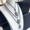Collar de suéter con colgante de zorro de nueve colas de terahertz Jingyao, piedra de silicio policristalino, efecto doble caliente y frío, también colgante de zorro de sílice