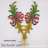 Acessórios de roupa de palco adereço de fantasia flor com lantejoulas feita à mão gola grande com lantejoulas flor flor com lantejoulas A032#