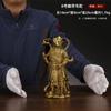 Estatua de Buda Jala Weituo de Bronce, Bodhisattva Jala Weituo Guan Gong, Deidades Guardianas Izquierda y Derecha, Adorno de Cobre Chapado en Oro para Sala de Estar