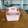 Organizador de Armazenamento Compartimentado Caixa Portátil para Cosméticos Domésticos, Banheiro, Cozinha, Dormitório, Porta-Canetas de Estudante, Caixa de Armazenamento de Mesa